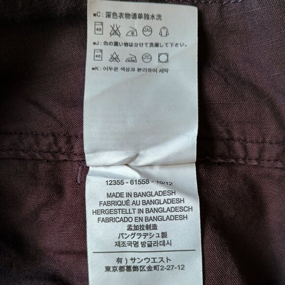 Arc'teryx Women Linen Capris, size S, colour Purple - Picture 9 of 9